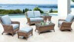 Light-Colored Wicker Patio Furniture