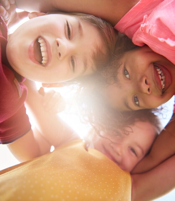 Group of friends in sunny day