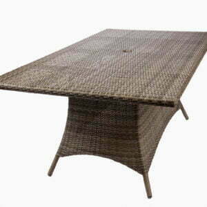 Bonita Collection - Dining Table Willow 42″X 76″ (Includes beveled glass top) seats 6