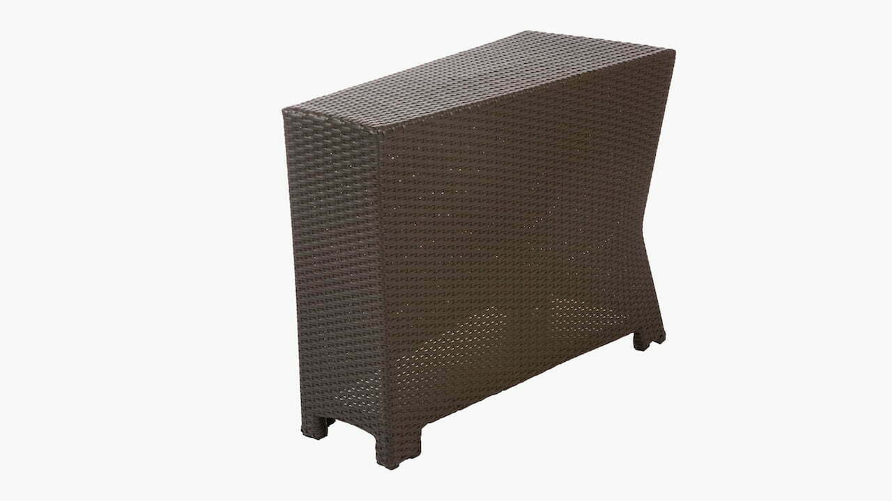 Bonita Collection - Wedge End Table in Java 15" x 32" x 25"