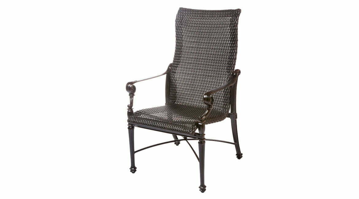 Woven High Back Dining Chair 26" x 28" x 43"