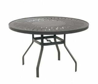 Aluminum Collection - 48" Punched Metal Dining Table (Available in all size tables)