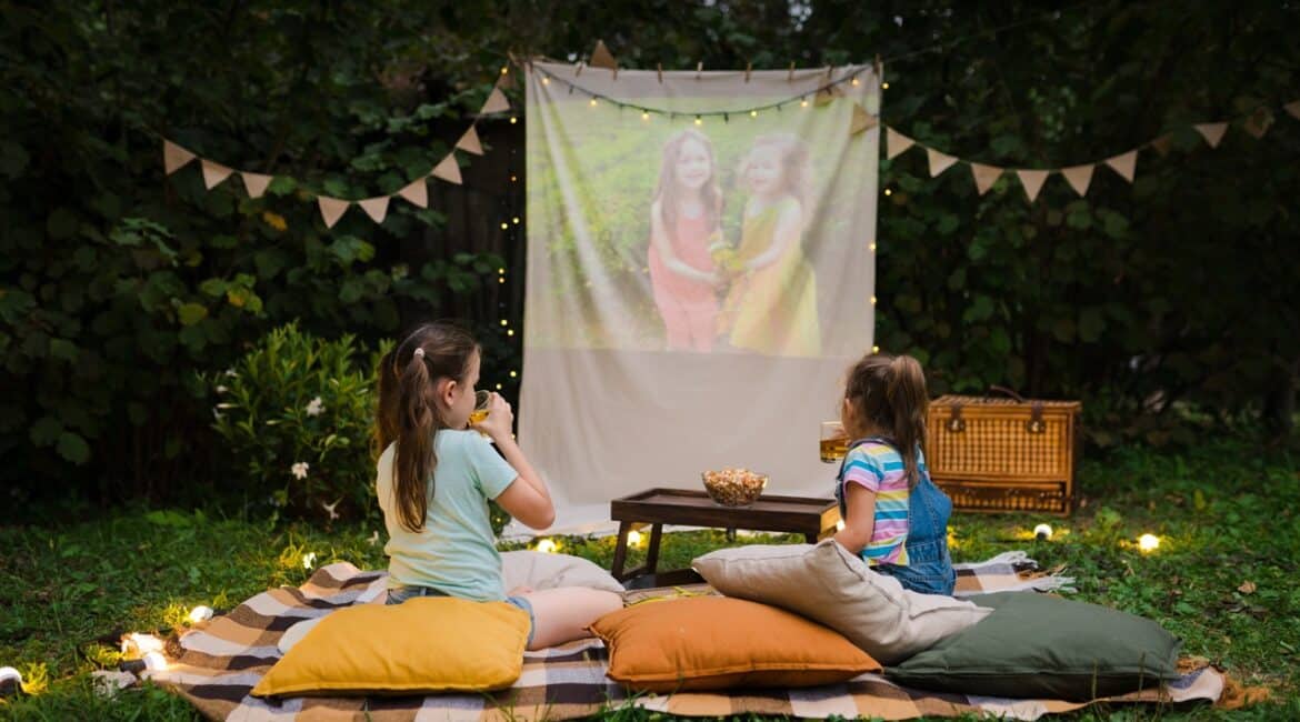 outdoor entertainment space