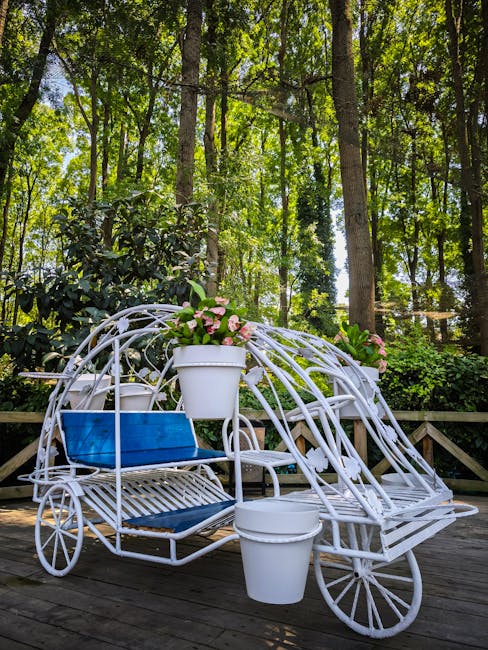 Powder-coated aluminum outdoor bar cart with HDPE top set up in a Florida backyard