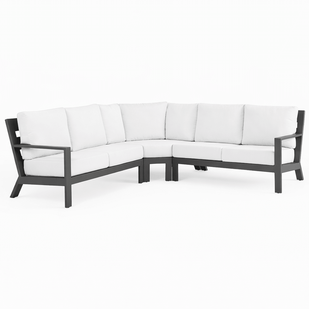 Monterey 5 Seat Sectional from the Monterey aluminum outdoor furniture collection