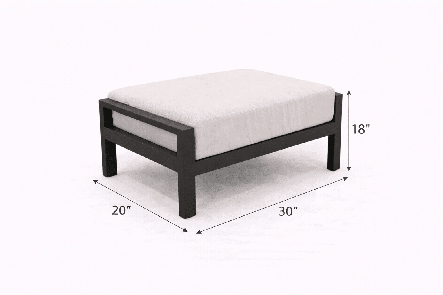 Monterey Ottoman from the Monterey aluminum outdoor furniture collection