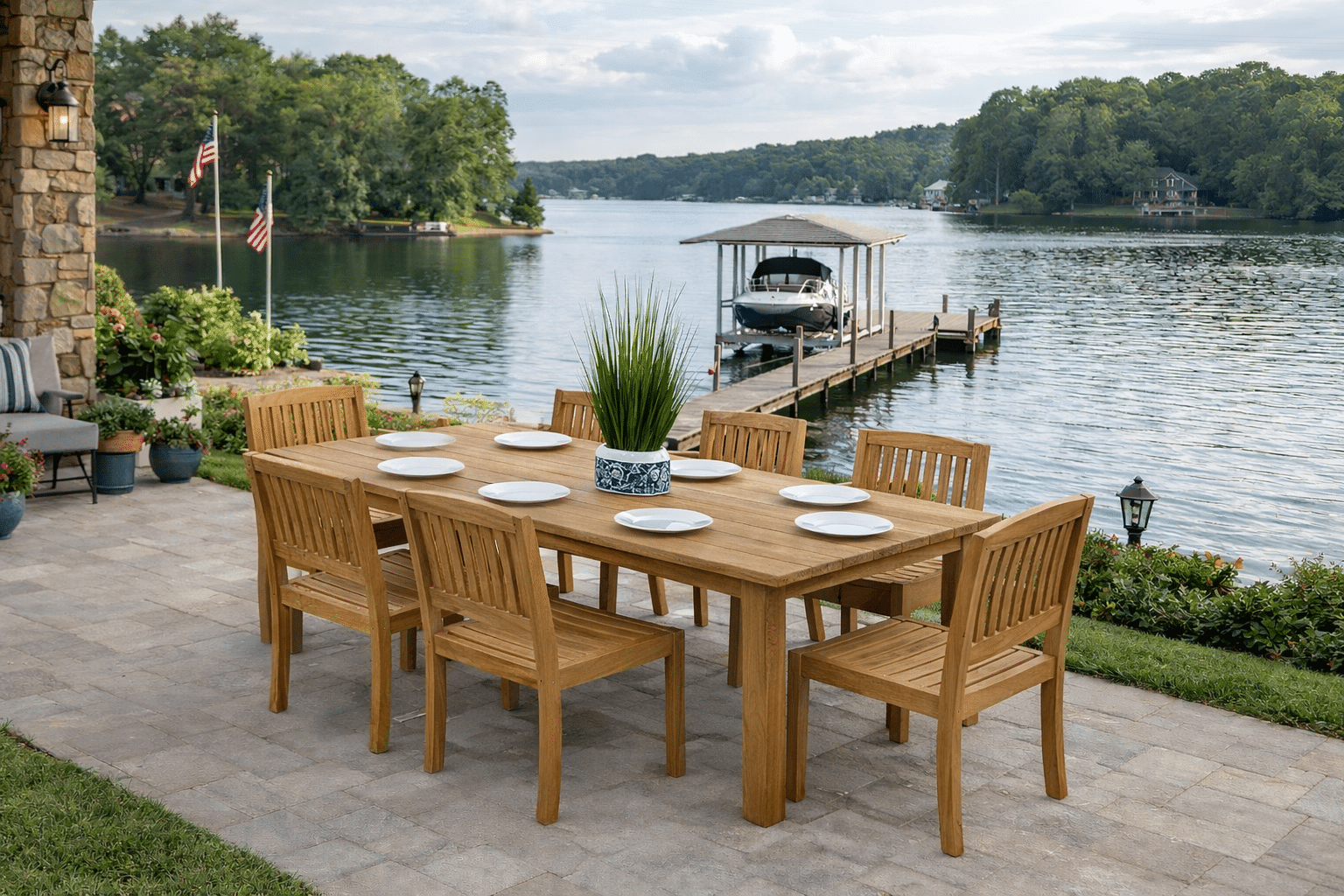 Teak Dining Lakeside, teak outdoor furniture